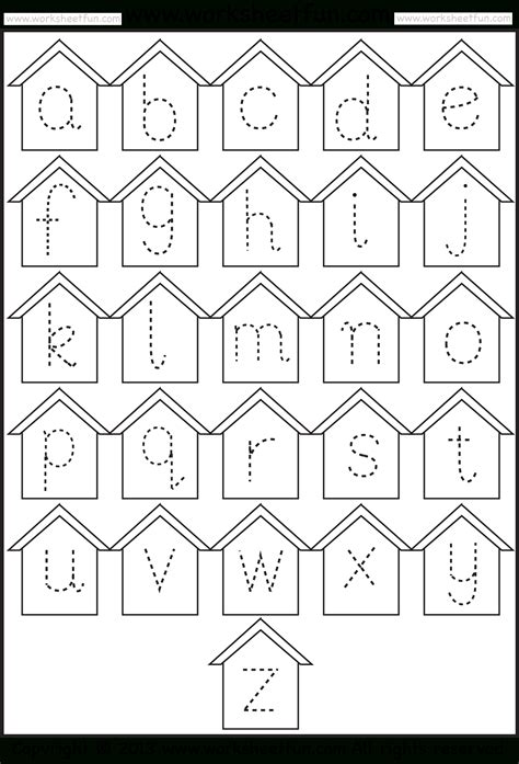 Lower Case Letter Tracing Worksheets