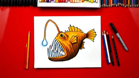 Learn how to draw an anglerfish! These fish look like they’re aliens ...