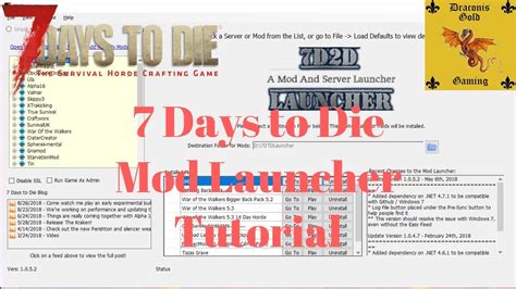 7 Days to Die Mod Launcher Tutorial - YouTube