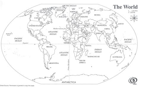 Picture Of World Map With Continents Labeled