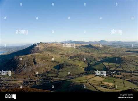 View from Tre'r Ceiri Iron Age Hill Fort on one of the peaks of the ...