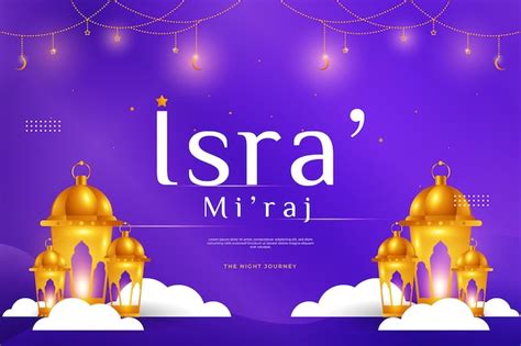 Premium Vector | Isra miraj the night journey of prophet muhammad