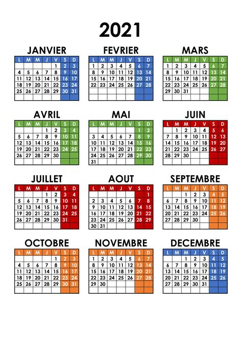 Calendrier 2021 Couleur A Imprimer Calendrier Lunaire Images