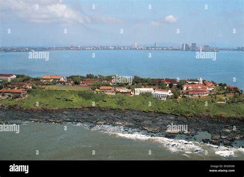 Aerial view Governor residence house Raj Bhawan Bhavan at Walkeshwar Bombay Mumbai Maharashtra ...