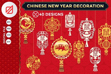 Chinese New Year Decorations Graphic by illusatrian · Creative Fabrica