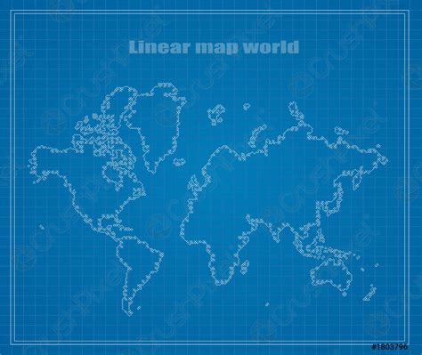 Map of Earth linear - stock vector 1803796 | Crushpixel