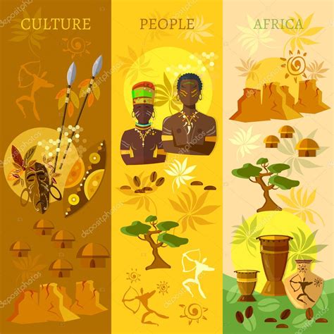 African banner Africa culture and traditions — Stock Vector © Matriyoshka #110677796