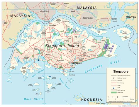 Singapore On A Map Of The World - United States Map