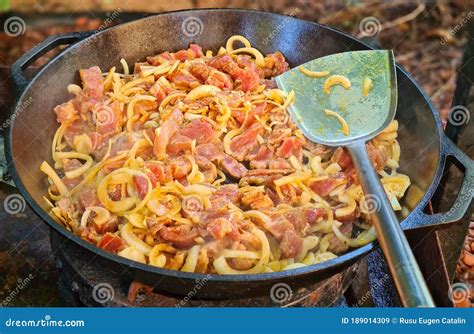 Traditional Food Cooked in a Cauldron Stock Image - Image of cooked ...