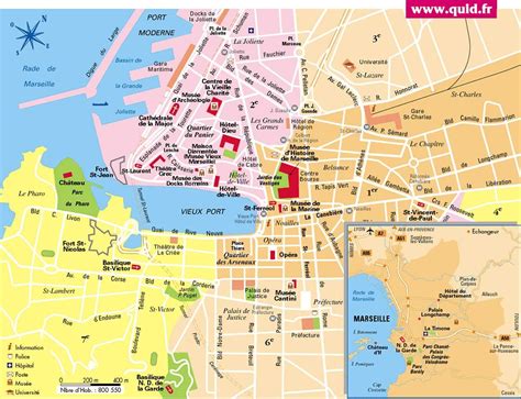 La ville de Marseille carte pdf - Marseille en france, la carte de ville (région Provence-Alpes ...