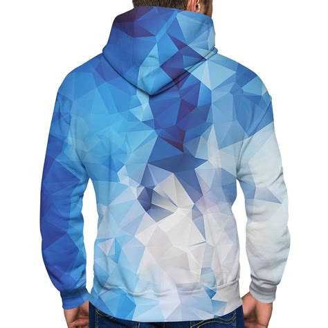 Light Blue Geometric Hoodie | Hoodie Lab