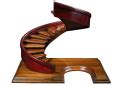 Spiral Stairs Red Staircase Architectural 3D Wooden Model