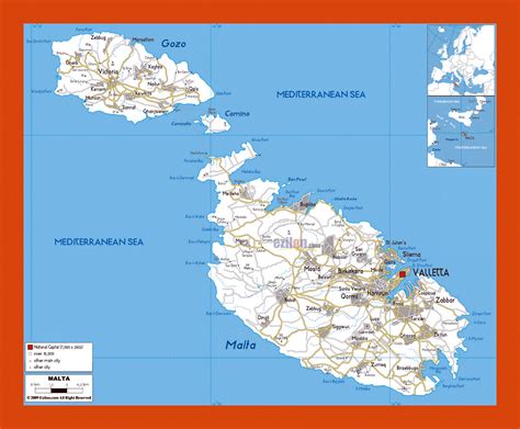 Malta Political Wall Map Maps Com Com - vrogue.co