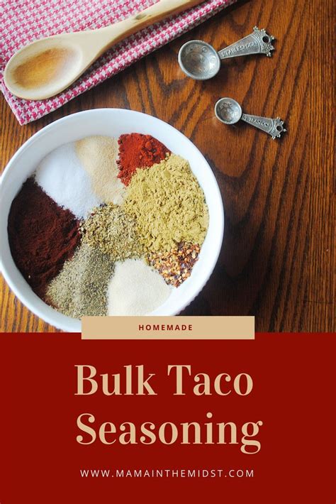 Bulk homemade taco seasoning – Artofit