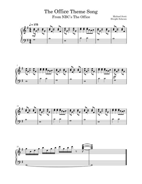 The Office Theme Song - Piano Only Sheet music for Piano (Mixed ...