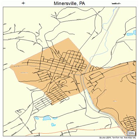 Minersville Pennsylvania Street Map 4250088