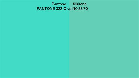 Pantone 333 C vs Sikkens N0.28.70 side by side comparison