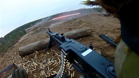 MG3 Machine Gun Firing - Helmet Camera | A Live Fire Training Exercise - YouTube