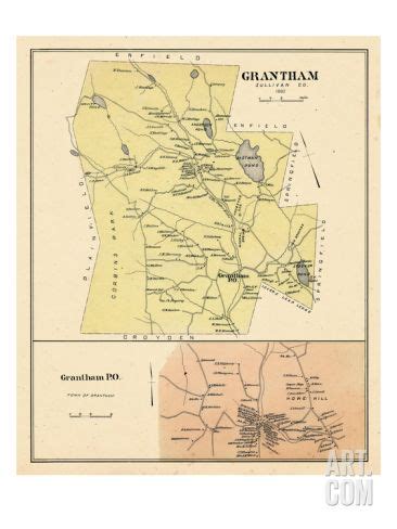 '1892, Grantham, Grantham Town, New Hampshire, United States' Giclee ...