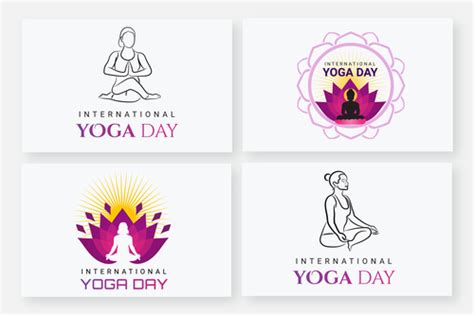 International yoga day logo vector free download