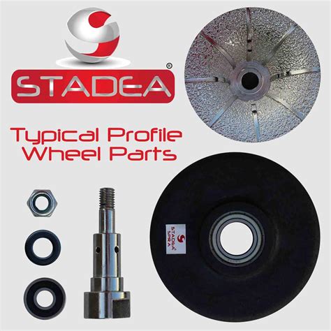 Stadea 3/16" Diamond Hand Profiler Profile Wheel Demi - Half Bullnose B5 Grinding Bit For ...