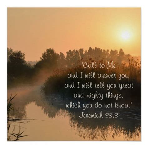 Bible Verse Jeremiah 33:3 Perfect Poster | Zazzle