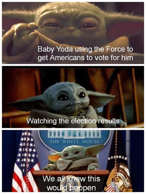 Pin by Frankie Hardy on Baby Yoda | Yoda funny, Star wars memes, Star ...