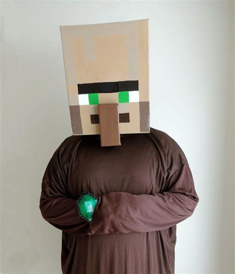 I know I'm late posting it, but I made this Minecraft Villager costume for my husband this ...