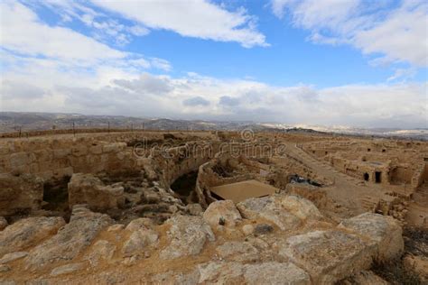 Herodion - Ancient Fortress in the Judean Desert Stock Photo - Image of ...