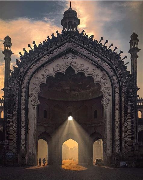 The Rumi Darwaza(Gate) In Lucknow, India. which stands sixty feet tall, was modeled (1784) after ...