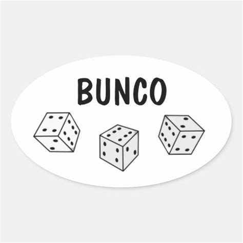 Black and White Dice Bunco Personalize Sticker | Zazzle