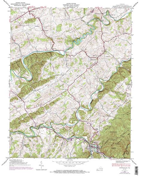 Damascus topographic map, VA - USGS Topo Quad 36081f7