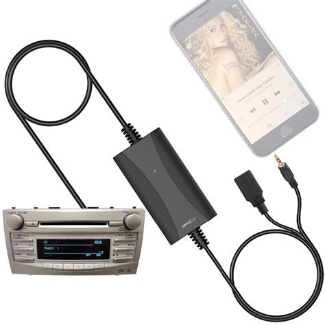 APPS2Car Car Stereo AUX Input Adapter Auxiliary MP3 Kit USB Charger ...