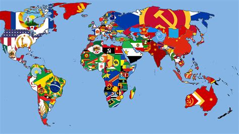 Communist world flag map : r/vexillology