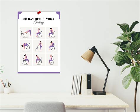 30 Day Yoga Challenge Printable Yoga Challenge 30 Day Challenge Tracker Healthy Habits Yoga ...