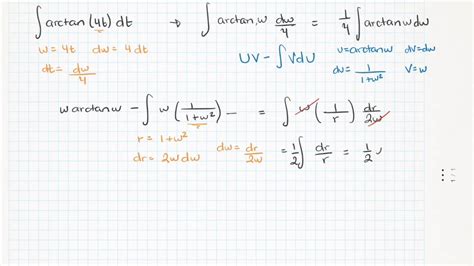 Integral de arctan(4t) - YouTube