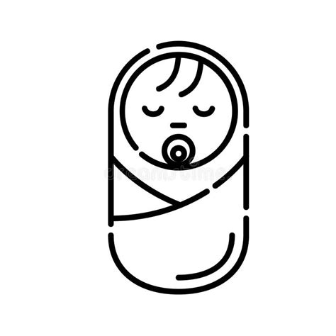 Baby Sleeping, Icon Design, Vector, Clip Art, Illustration, Line Icon Design Style Stock ...