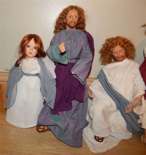 3 Geppeddo Jesus Christ Porcelain Dolls 1 Geppeddo Virgin Mary Doll 21" HTF - Other