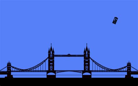 Tardis and London Bridge Silhouette (2560 x 1600) : wallpapers Bridge Wallpaper, London ...