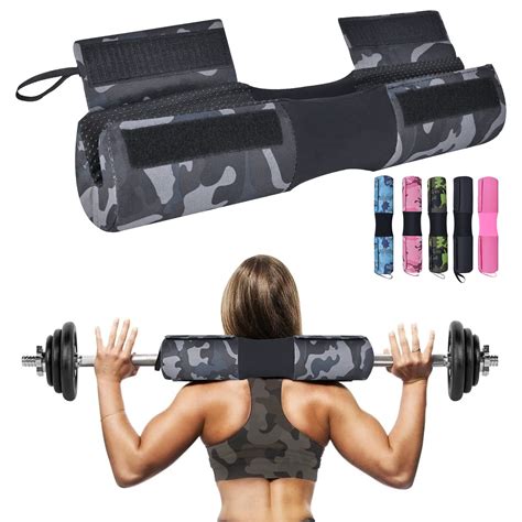 Buy Barbell Pad for Hip Thrust with Fastening Cloth and Carry Bag, Squat Bar Pad with Closure ...