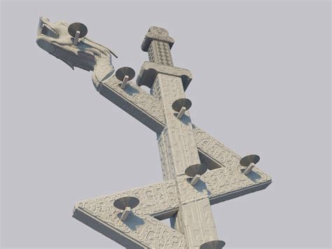 Loong Chinese Dragon monument Tower 3D model | CGTrader