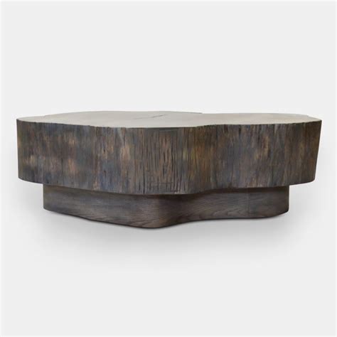 Crosscut Coffee Table - Gray Finish | Rotsen Furniture