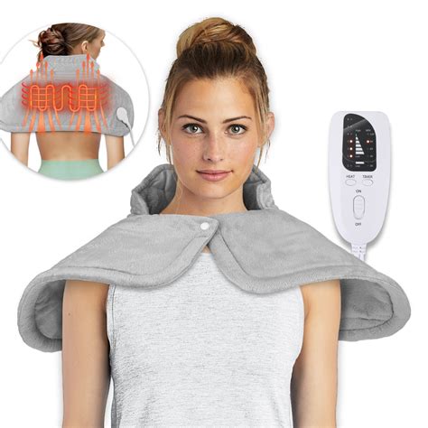 DTOWER Neck Heating Pad,for Shoulders Neck Pain Relief 6 Heat Settings ...