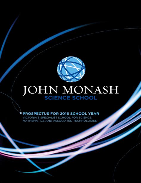 2016 Prospectus - John Monash Science School JMSS