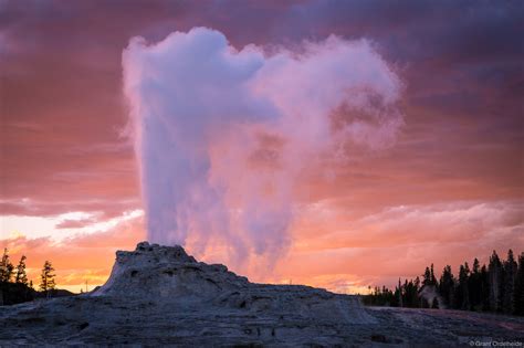 Castle Geyser Sunset | Yellowstone National Park, Wyoming | Grant ...