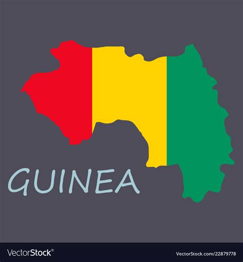 Flag map of guinea Royalty Free Vector Image - VectorStock