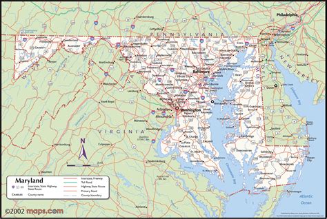 Maryland State Map Printable