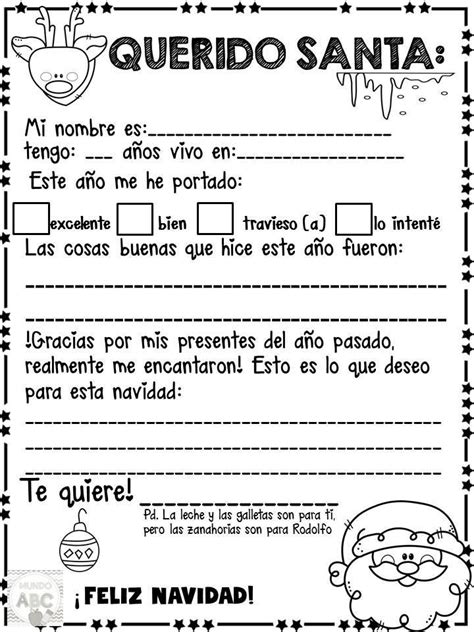 Fantástico material creativo para realizar la Carta a Santa Claus y ...