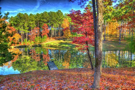 Fall Magic Autumn Lake Reflections Landscape Art Photograph by Reid Callaway - Fine Art America