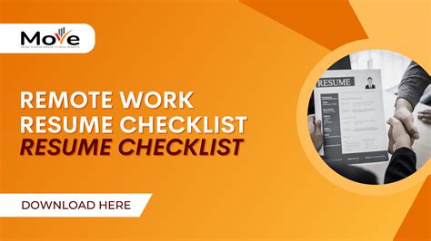 Remote Work Resume Checklist - MOVE: Best Virtual Assistant & Outsourced Employees for Businesses